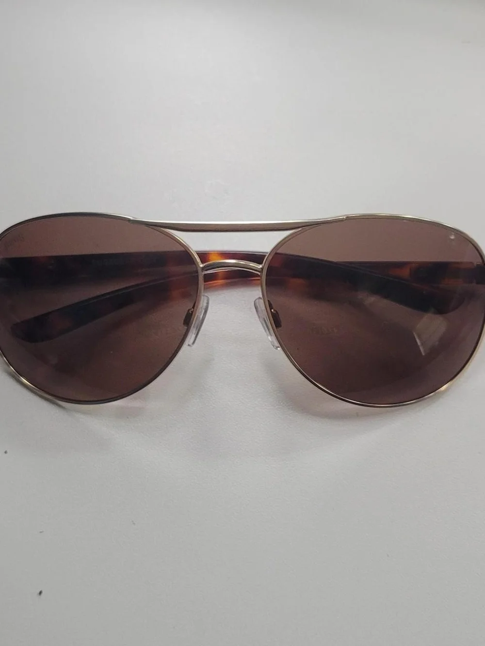 Amazon Women's Aviator Sunglasses in Gold Frame with Brown Lenses